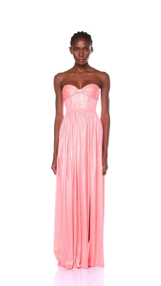 Florence Strapless Neon Pink Gown